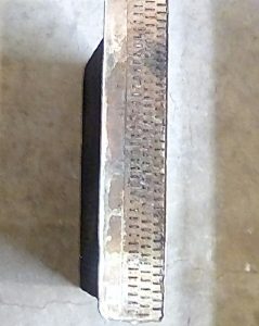Ford truck radiator:  Totally clogged core, prepped ready for new core, awaiting final painting.