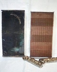 Lotus Esprit radiator, prepped ready for recoring.