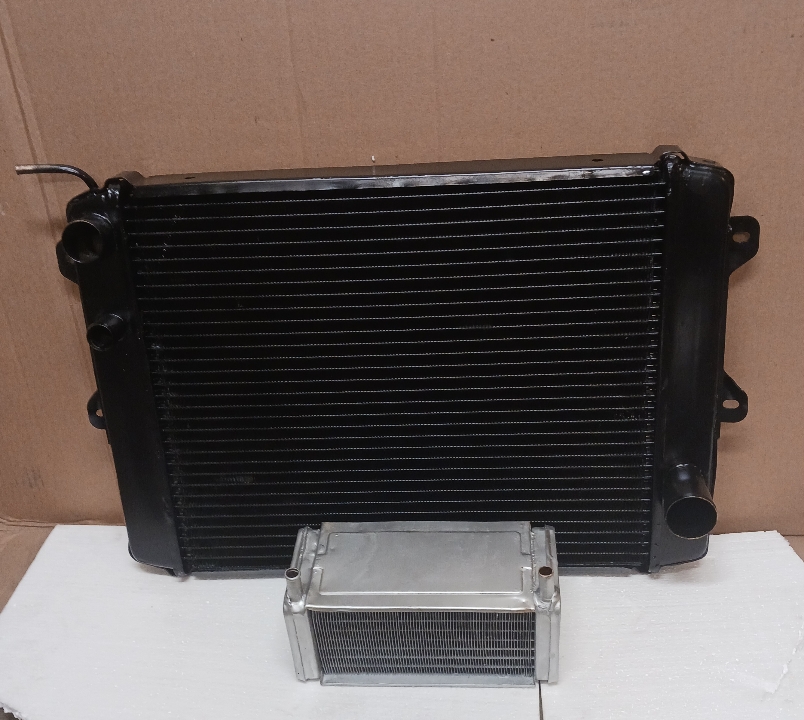 Image of a 1956 Sunbeam Alpine radiator recored